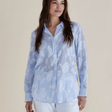 Lace Stripe Shirt - Lace Floral