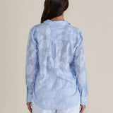 Lace Stripe Shirt - Lace Floral