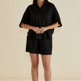 Lynwood Linen Shirt - Black