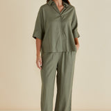 Lynwood Linen Shirt - Olive