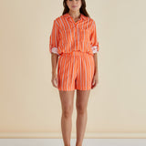 Malta Short - Peach Stripe