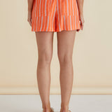 Malta Short - Peach Stripe