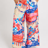 Sable Wide Leg Pant - Mediterranean Print | Betty Basics