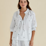 Charli Blouse - Black Floral Print