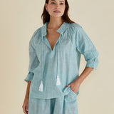 Charli Blouse - Green Stripe
