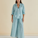 Charli Blouse - Green Stripe