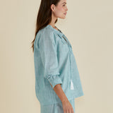 Charli Blouse - Green Stripe