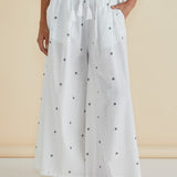 Tatum Wide Leg Pant - Black Floral Print