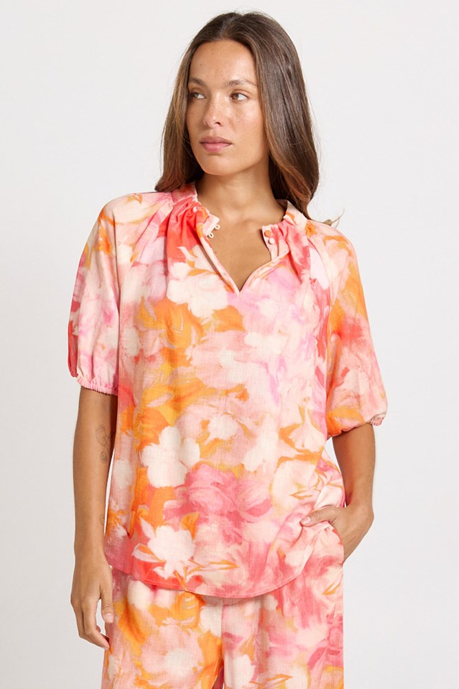 Joanne Blouse - Brushed Floral Print | Betty Basics