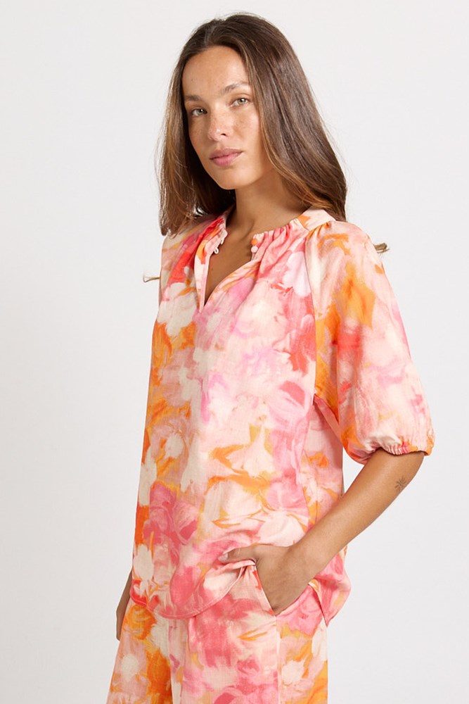 Joanne Blouse - Brushed Floral Print | Betty Basics
