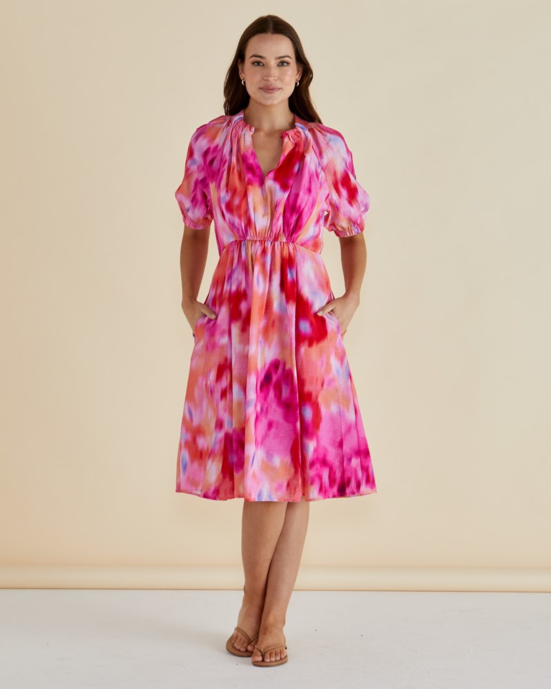 Emery Dress - Floral Abstract Print