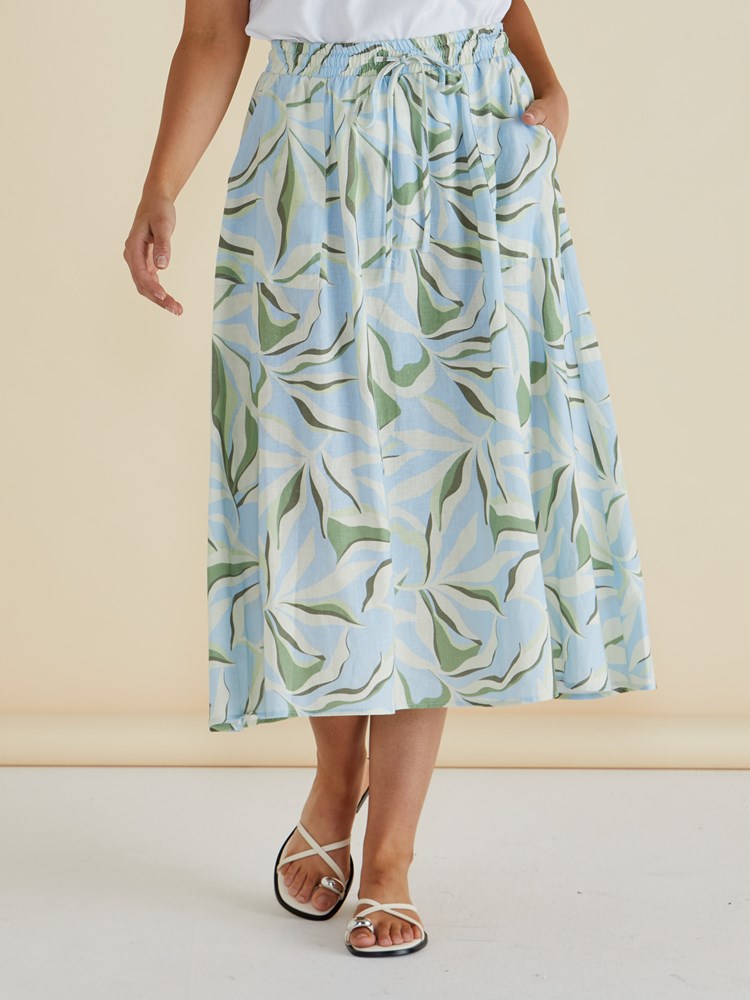 Belize Skirt - Garden Print