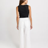 Saffra Wide Leg Jean - White