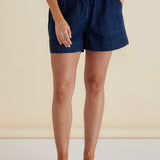 Relax Denim Shorts - Dark Blue
