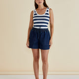 Relax Denim Shorts - Dark Blue