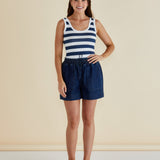 Relax Denim Shorts - Dark Blue