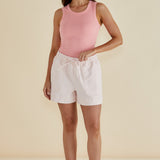 Relax Denim Shorts - Pink