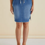 Augie Denim Skirt - Denim Blue
