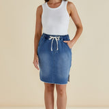 Augie Denim Skirt - Denim Blue