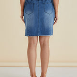 Augie Denim Skirt - Denim Blue