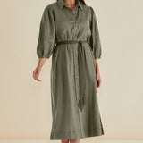 Angelina Dress - Olive