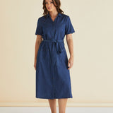 Soft Denim Shirt Dress - Denim Haze