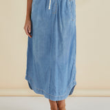 Brunch Denim Skirt - Oasis Blue