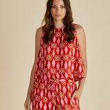 Copacabana Shell Top - Sardinia Geo Print