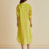 Hayman Shirt Dress - Yellow/Pink Stripe
