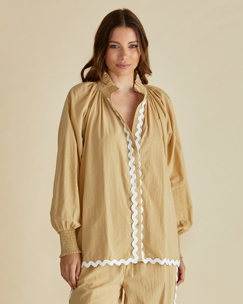 Romi Shirt - Beige Ric Rac