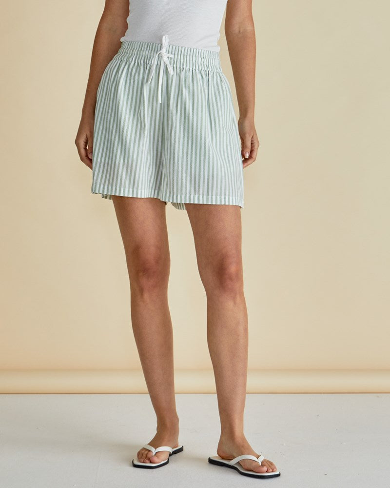 Jovie Shorts - Green Stripe