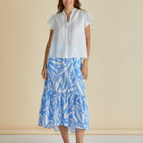 Maggie Skirt - Blue Abstract Print
