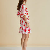 Gwenda Dress - Red Floral Print