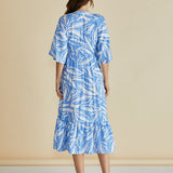 Moxie Dress - Blue Abstract Print