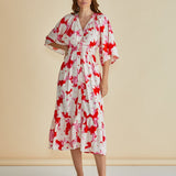 Moxie Dress - Red Print Floral