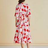 Moxie Dress - Red Print Floral