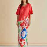 Brooke Bias Skirt - Seashell Print