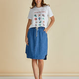 Dara Denim Skirt - Vintage Blue