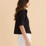 Reagan Poplin Shirt - Black