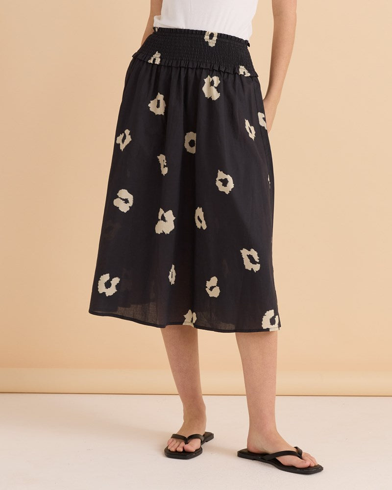 Reagan Poplin Skirt - Leopard Print