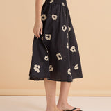 Reagan Poplin Skirt - Leopard Print