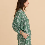Belinda Blouse - Floral Tile Print