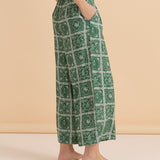 Pearl Palazzo Pant - Floral Tile Print