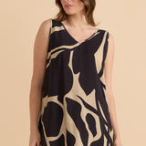 Lana Tunic Tank - Monochrome Floral