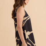 Lana Tunic Tank - Monochrome Floral