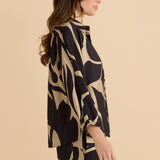 Palmer Puff Shirt - Monochrome Floral