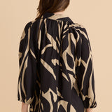 Palmer Puff Shirt - Monochrome Floral