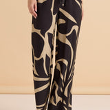 Sutton Relax Pant - Monochrome Floral