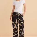 Sutton Relax Pant - Monochrome Floral