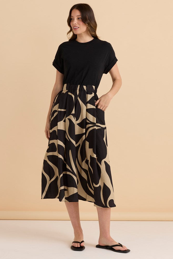 Ayden Dress - Monochrome Floral